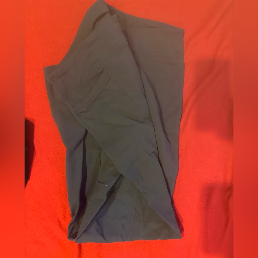 Athleta Metro Classic Yoga Pants Womens 1X Gray & Black Straight Leg